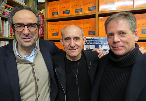 Salvador Garcia-Arb&oacute;s, Paco P&eacute;rez i Abraham Simon durant la presentaci&oacute;