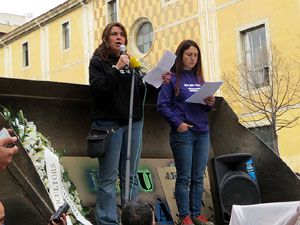 Protesta dels pagesos gironins amb una tractorada pel centre de la ciutat