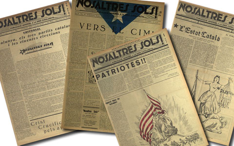 N&uacute;meros de la publicaci&oacute; 'Nosaltres sols', en la que col&middot;labor&agrave; Barcel&oacute; de 1931 a 1934