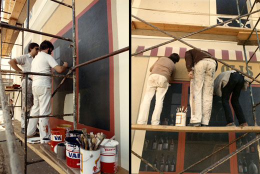 Proc&eacute;s de realitzaci&oacute;. Treballs dalt d'una bastida