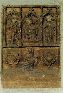 Monestir de Sant Esteve. L&agrave;pida sepulcral de Pere de Planella