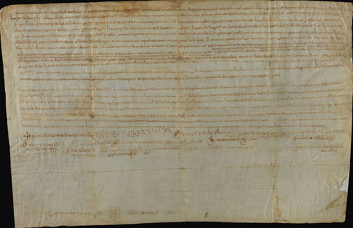 Consagraci&oacute; de l'esgl&eacute;sia del monestir de Sant Esteve de Banyoles despr&eacute;s d'haver estat destru&iuml;t pels &agrave;rabs, essent bisbe de Girona Arnulf i abat del monestir Acfred (