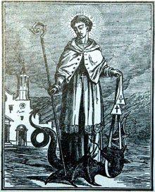 Sant Mer, un monjo benedict&iacute;, llegendari fundador i abat del monestir de Sant Esteve de Banyoles