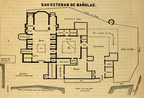 Pl&agrave;nol del monestir de Sant Esteve