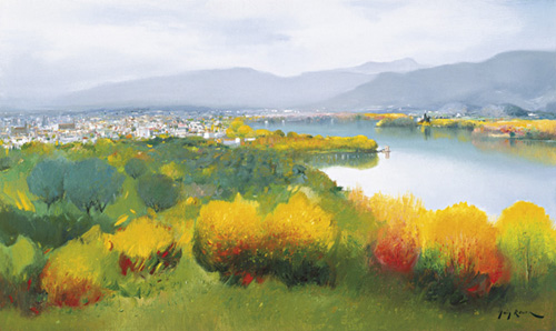 Banyoles. Pintura de Llu&iacute;s Roura. 2006