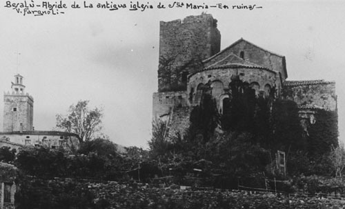 Absis de l'esgl&eacute;sia de Santa Maria de Besal&uacute;. 1911-1936