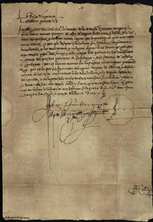 14 de desembre de 1530. El lloctinent Fadrique de Portugal, bisbe de Sig&uuml;enza, als jurats de la ciutat de Girona. At&egrave;s el nomenament de Jeroni Margarit com a veguer de Girona i de Besal&uacute;, els mana que l�ajudin i assisteixin en l�exercici del seu c&agrave;rrec
