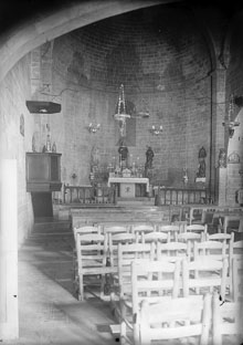 Altar de l'esgl&eacute;sia de Sant Vicen&ccedil; de Besal&uacute;. 1941