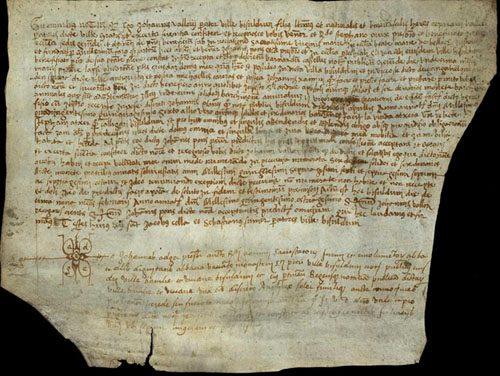 19 de febrer de 1580. &Agrave;poca atorgada per Joan Pons, prevere beneficiat en l�esgl&eacute;sia parroquial de Sant Vicen&ccedil; de Besal&uacute;, a favor de Joan Vallori, paraire de Besal&uacute;, en la qual reconeix que ha rebut 16 sous i 16 diners pel cens que havia deixat de rebre Esteve Puig de 1576 a 1578, per una casa que l�esmentat Vallori t&eacute; a la vila de Besal&uacute;, al carrer anomenat de Ganganell