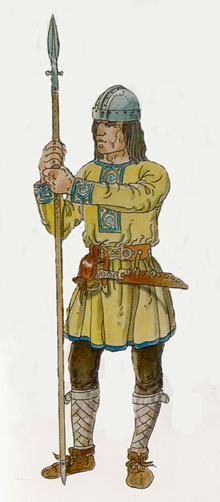 Guerrer tardovisigot. Segles VIII-IX