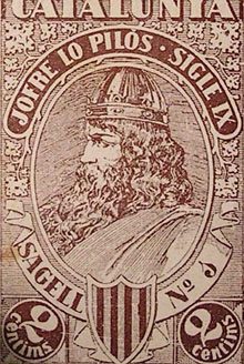 Guifr&eacute; el Pil&oacute;s (Ca. 840-897). Segell de la Renaixen&ccedil;a