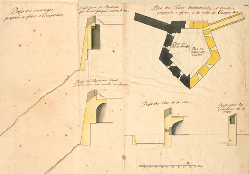 Profil des ouvrages propos&eacute;s &agrave; faire &agrave; Camprodon. 1689