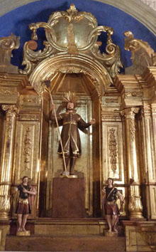 Interior de l'esgl&eacute;sia de Sant Crist&ograve;fol de Beget