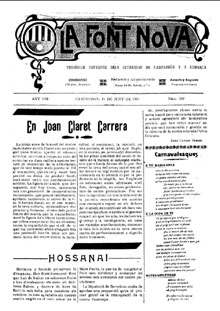Diari 'La Font Nova', editat a Camprodon