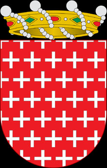 Escut de Bernat Gilabert de Cru&iuml;lles de Peratallada i de Cervell&oacute; (1421-1448)