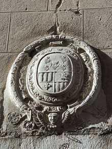 Fa&ccedil;ana de la capella de Sant Sebasti&agrave;. Segles XVI-XVII. Detall
