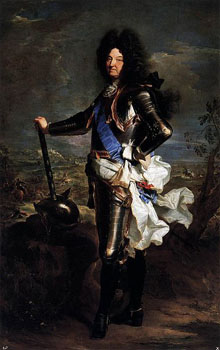 Llu&iacute;s XIV de Fran&ccedil;a. Pintura de  Hyacinthe Rigaud (1701)