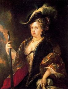 Maria Llu&iuml;sa de Savoia. Pintura de Miguel Jacinto Mel&eacute;ndez, 1712