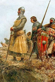 Pere el Gran al coll de Panissars, durant la croada de Felip l'Ardit contra la Corona d'Arag&oacute;