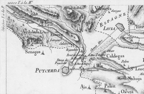 Carte g&eacute;n&eacute;rale de la France. 020 bis, (Puigcerda - Prats-de-Mollo). 1815