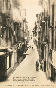 Carrer Major de Puigcerd&agrave;. 1900-1930