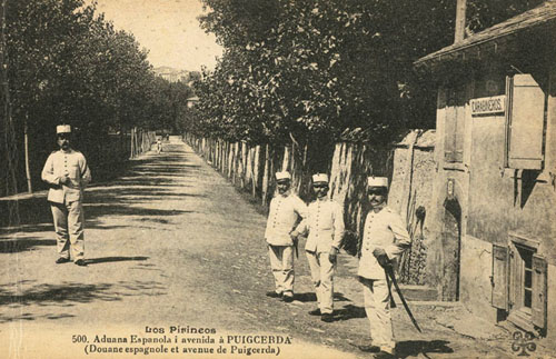 Duana espanyola i avinguda a Puigcerd&agrave;. 1900-1930