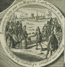 Recepci&oacute; de Felip V a Maria Llu&iuml;sa Gabriela de Savoia a Figueres el 3 de setembre de 1701