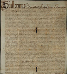 El cardenal Guillem Ramon, del t&iacute;tol de Sant Marcel, dit vulgarment de Vic, notifica a l'abat Jaume, del monestir de Ripoll, haver nomenat vicari general de Vic a Bartomeu Ferrer. Segle XVII