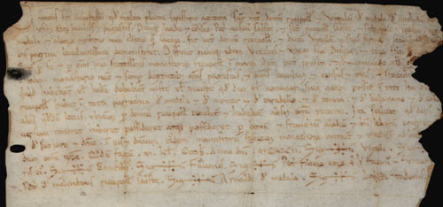 26 de setembre de 1192, Monestir de Ripoll. Conc&ograve;rdia entre el monestir de Ripoll i Vedell (Vitulum) de Malla per les batllies, les pagesies i els censos de Malla, Montar, Taradell, Tona i Balany&agrave;