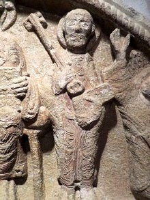 Sant Pere. Detall del timp&agrave; de l'esgl&eacute;sia de Sant Pol. Segle XII