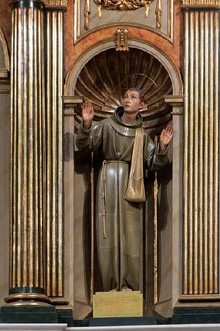 Altar major de l'esgl&eacute;sia de Santa Coloma de Farners. Detall