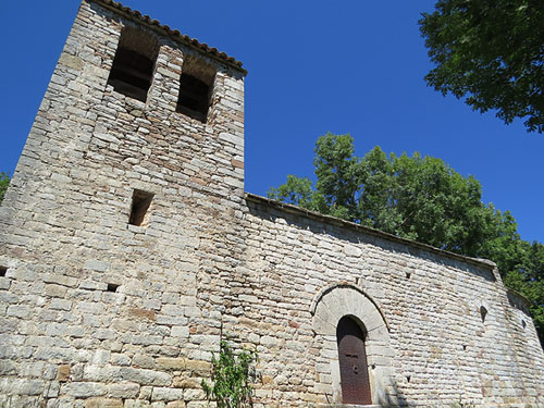 Campanar i fa&ccedil;ana de l'esgl&eacute;sia de Sant Mart&iacute; de Surroca