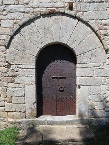 Porta de l'esgl&eacute;sia de Sant Mart&iacute; de Surroca